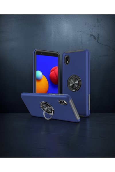 teknodayım Samsung Galaxy A01 Core Case Elite Ring Cover - Navy Blue