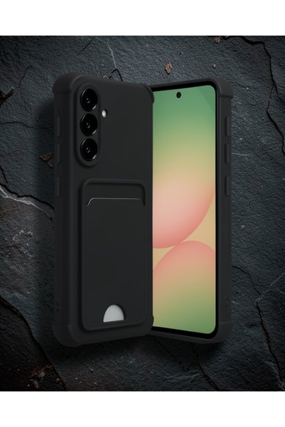 Generic Brand Samsung Galaxy A56 Case Kelvin Silicone with Business Card - Black
