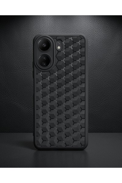 teknodayım غطاء حماية من السيليكون على شكل قرص العسل لهاتف Xiaomi Redmi 13c -...