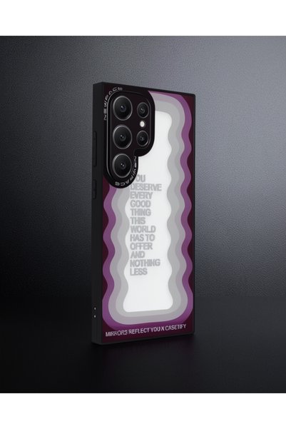 teknodayım Samsung Galaxy S23 Ultra Case Mirror Pattern Cover - Mirror - 5