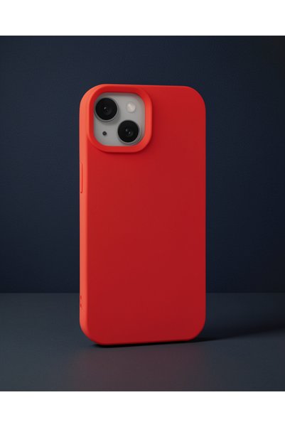 teknodayım Apple iPhone 15 Case Nano Velvet Silicone - Red