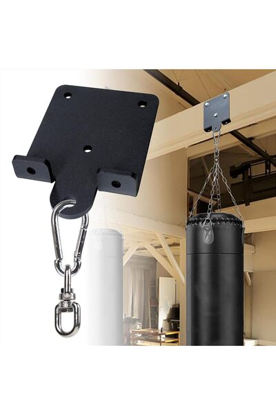 KASTWAVE Heavy-Duty Punching Bag Hanger Bracket, 360° Rotating Wall Ceiling M...