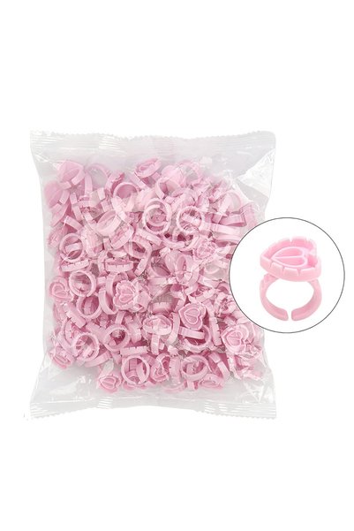 Choice pink Eyelash Extension Rubber Ring, 100 Pieces of Smart Eyelash Rubber...