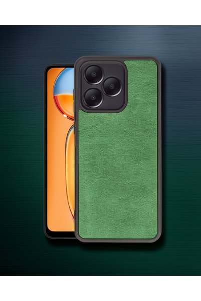 Generic Brand Realme Note 50 4g Case Aras Leather Cover - Dark Green