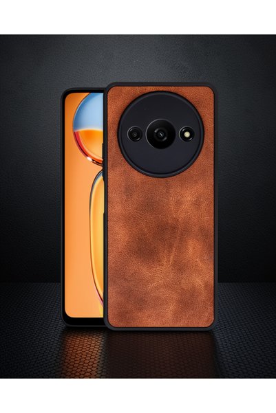 teknodayım Xiaomi Redmi A3 4g Case Aras Leather Cover - Tan