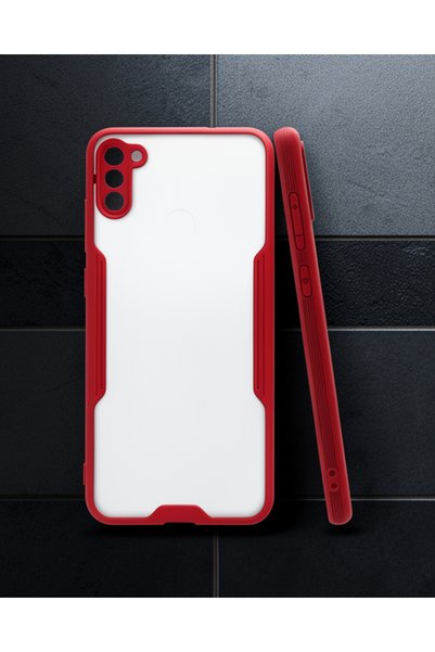 teknodayım Samsung Galaxy A11 Case Platinum Silicone - Red
