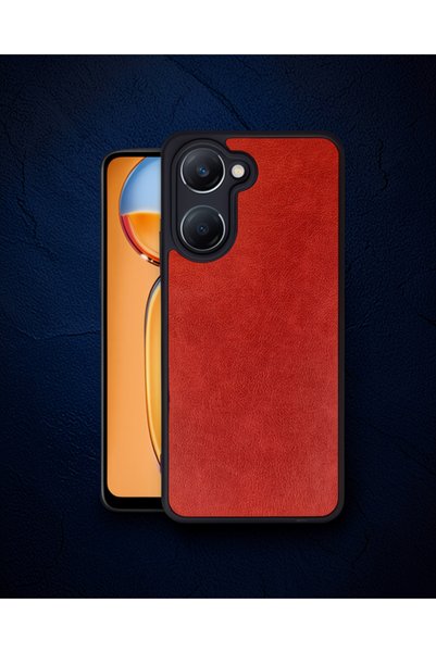 teknodayım Vivo Y18 Case Aras Leather Cover - Red