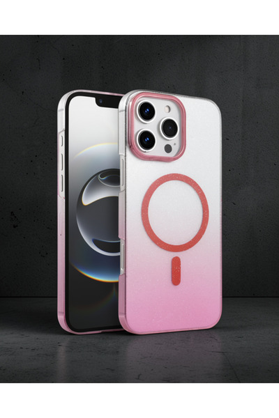 teknodayım Apple iPhone 16 Pro Glossy Magsafe Cover - Pink