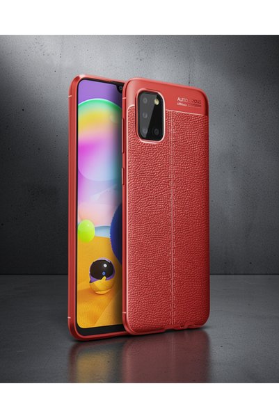teknodayım غطاء Samsung Galaxy A31 للتركيز التلقائي - أحمر