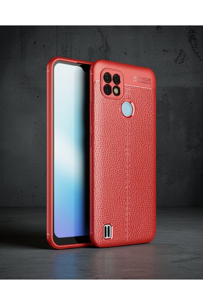 Generic Brand غطاء Realme C21 للتركيز التلقائي - أحمر