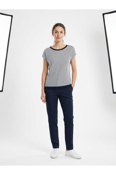 Neden Tekstil Γυναικείο t-shirt με λεπτές ρίγες και κοντά μανίκια