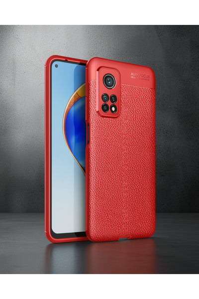teknodayım غطاء حماية Xiaomi Mi 10t Pro مع تركيز تلقائي - أحمر