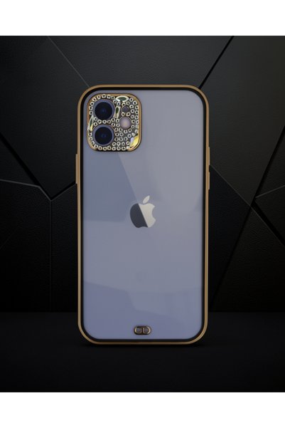 teknodayım Apple iPhone 12 Case Liva Stone Silicone - Black