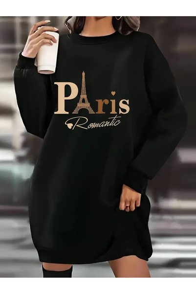 HOFFNUNG Γυναικείο φούτερ Paris Eiffel με τύπωμα Fleece