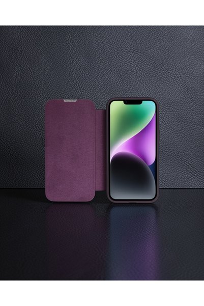teknodayım Apple iPhone 13 Pro Max Case with Dolpin Cover - Deep Purple