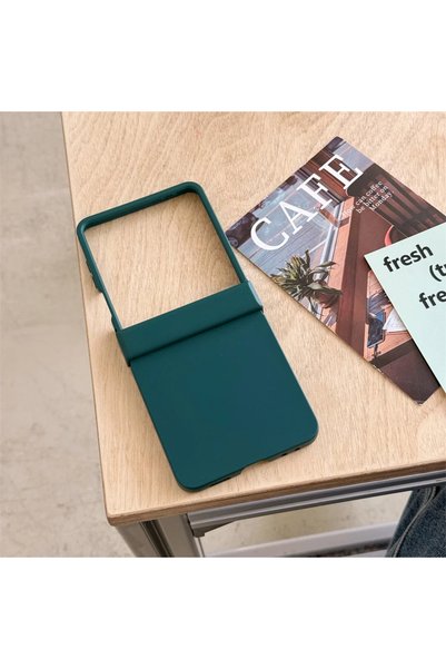 Choice Galaxy Z Flip7 Green Solid Color Macaron Phone Case for Samsung Galaxy...