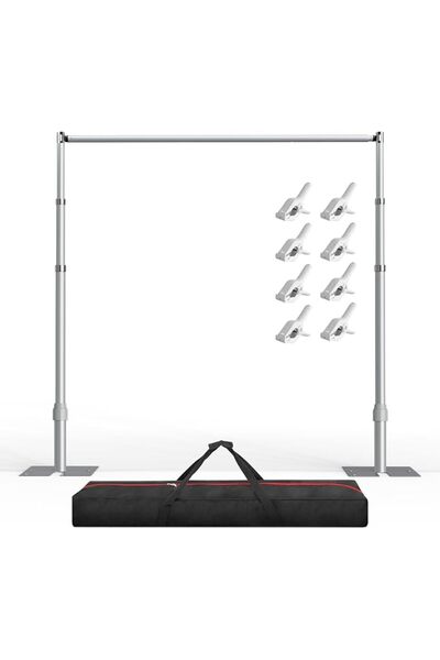 Emart Heavy Duty Pipe and Drape Backdrop Stand Kit, 3mx3m/10x10ft, Silver
