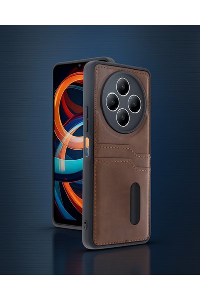 Generic Brand Xiaomi Redmi 14C Case Sara Leather Case with Business Card Hold...