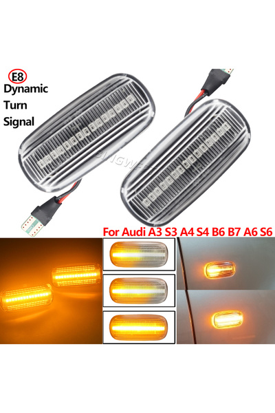 Choice Dynamic Crystal Type Superb LED Front Fender Side Marker Light For Aud...
