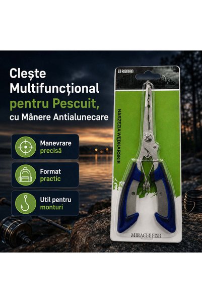 FOXMAG24 Multifunctional Fishing Pliers, Non-Slip Handles, 15 cm, Blue, Steel...