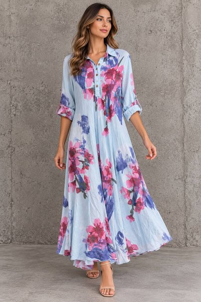 Generic Brand Open-Necked Maxi Dress