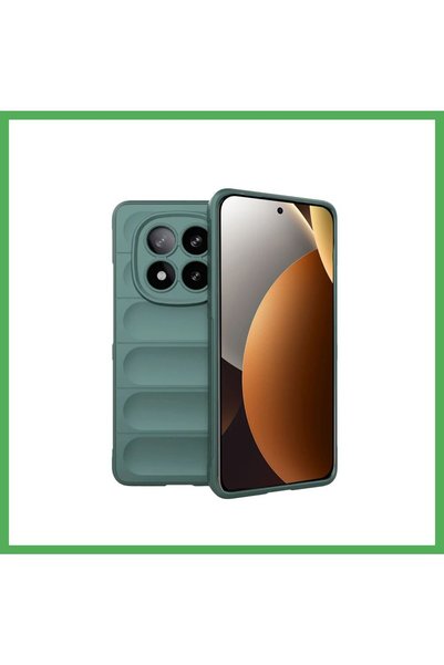 Nur store Çanta Redmi Note 15 Pro 5g Compatible Optimum Silicone - Dark Green...
