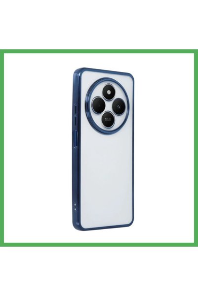 Nur store Çanta Redmi 14C Compatible Case with Lens Silicone - Navy Blue Bezoss