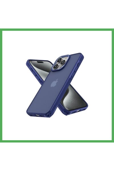 Nur store Çanta غطاء أنيق متوافق مع هاتف iPhone 15 Pro Max - أزرق داكن BEZOSS