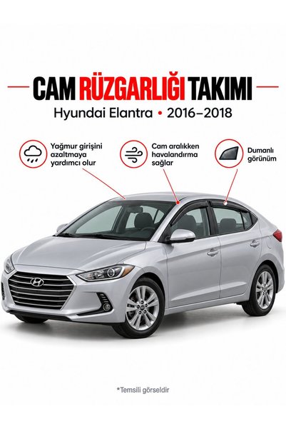 Hys Hyundai Elantra 2016-2018 Cam Rüzgarlığı Takımı