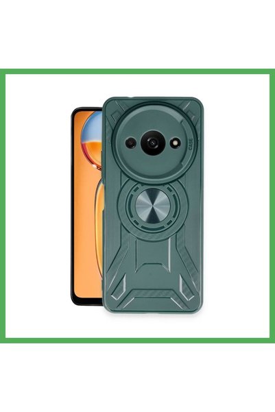 Nur store Çanta حافظة متوافقة مع Redmi A3 4G من السيليكون لينكولن - أخضر داكن...