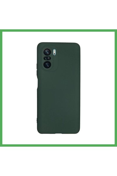 Nur store Çanta Poco F3 Compatible Case Nano Velvet Silicone - Dark Green Bezoss