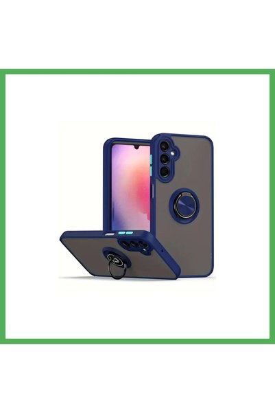 Nur store Çanta غطاء سيليكون متوافق مع هاتف سامسونج جالاكسي S25 بلس مع حلقة م...