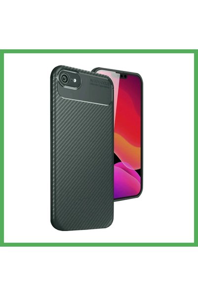 Nur store Çanta iPhone 16E Compatible Case Auto Focus Carbon Cover - Dark Gre...
