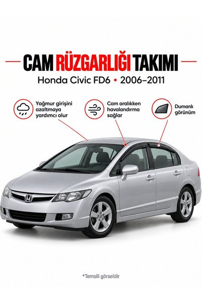 Hys Honda Civic Fd6 Cam Rüzgarlığı Takımı