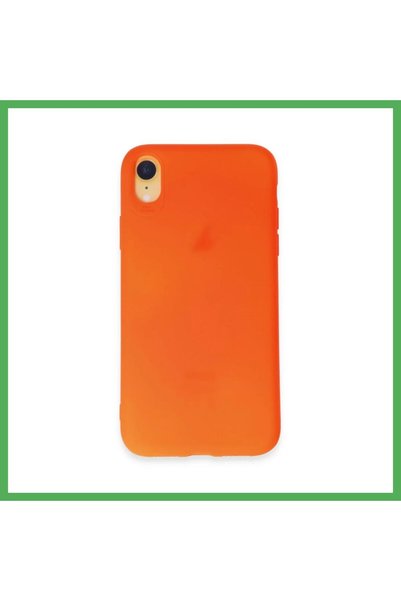 Nur store Çanta iPhone Xr Compatible Case First Silicone - Bright Orange Bezoss