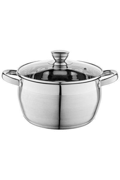 FLORINA Oală Oliver 22 cm 4,8 l din oțel inoxidabil cu capac, pentru inducție