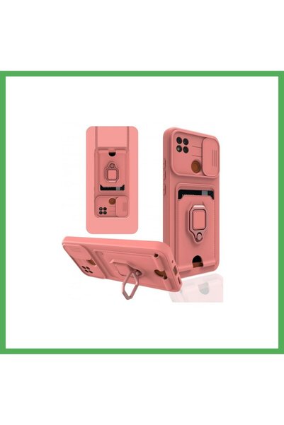Nur store Çanta Redmi 9C Compatible Case Zuma Silicone with Business Card Hol...