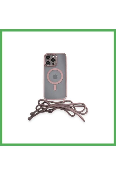 Nur store Çanta iPhone 14 Pro Compatible Case Divo Laser Strap Magsafe Cover ...