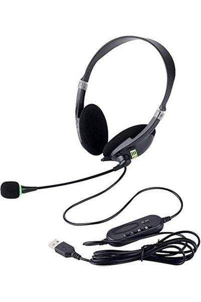 X SPRING USB Headset with Microphone, Lightweight Computer Headset with Cryst...