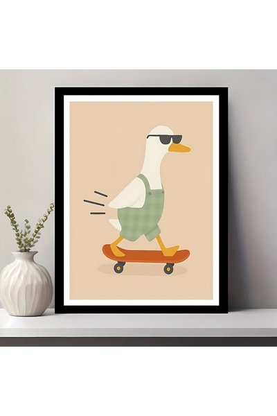 Generic Brand 1pc Skateboard Duck – Minimalist Animal Farmhouse Hotel Café Co...