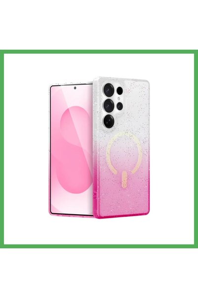 Nur store Çanta غطاء بوميل شايني ماجسيف متوافق مع سامسونج جالاكسي إس25 ألترا ...