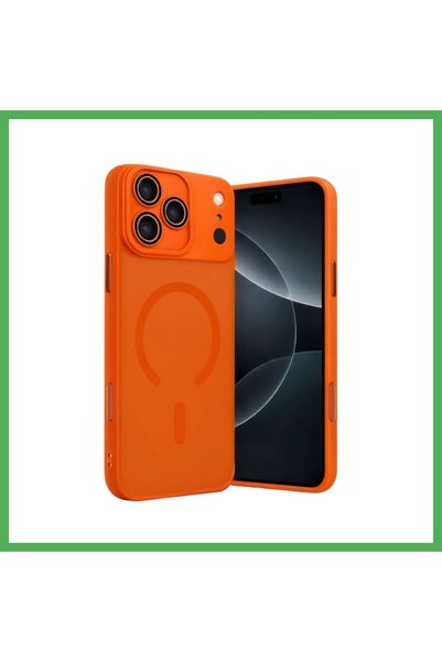 Nur store Çanta iPhone 17 Pro Compatible Magsafe Cover with Jota Lens - Orang...