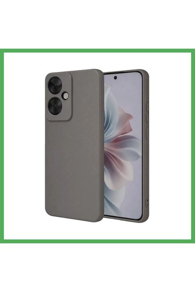 Nur store Çanta حافظة متوافقة مع Reno 11F من السيليكون الأول - رمادي BEZOSS