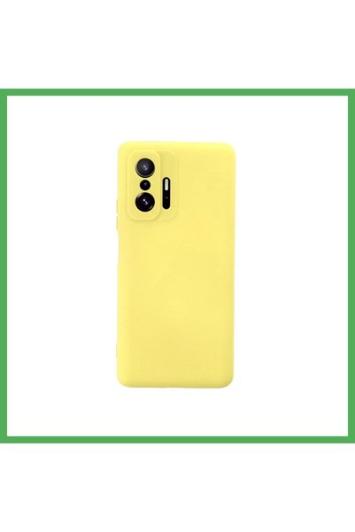 Nur store Çanta Mi 11t Pro Compatible Case Nano Velvet Silicone - Yellow Bezoss