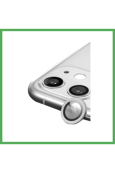 Nur store Çanta iPhone 11 Compatible Raze Metal Camera Lens - Silver Bezoss