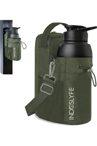 Induslyfe Magnetic Gym Bag with Water Bottle Holder, Crossbody Sling Pouch fo...
