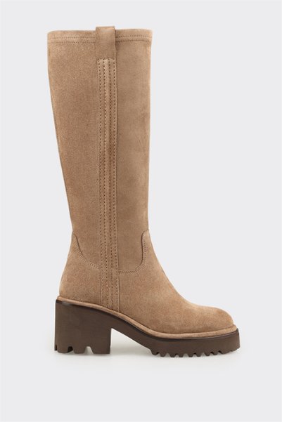 Elle Shoes Vizon Deri Kadın Günlük Çizme