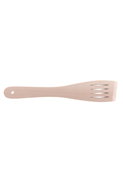 AGD Spatulă de bucătărie Apollo din lemn de fag, ajurată, pentru prăjit.
