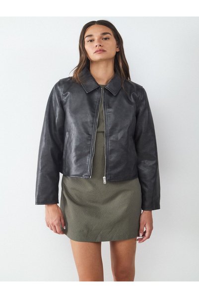BALMAIN Geacă de piele, geacă cu aspect de piele