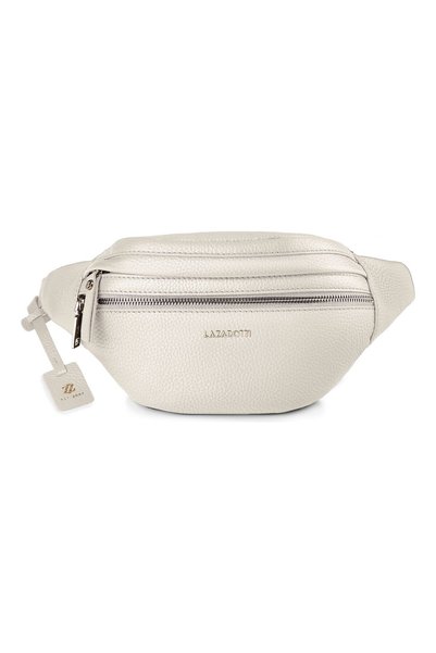 Lazarotti Bologna Leder Doppelreißverschluss Gürteltasche Crossbody Leder 25 cm